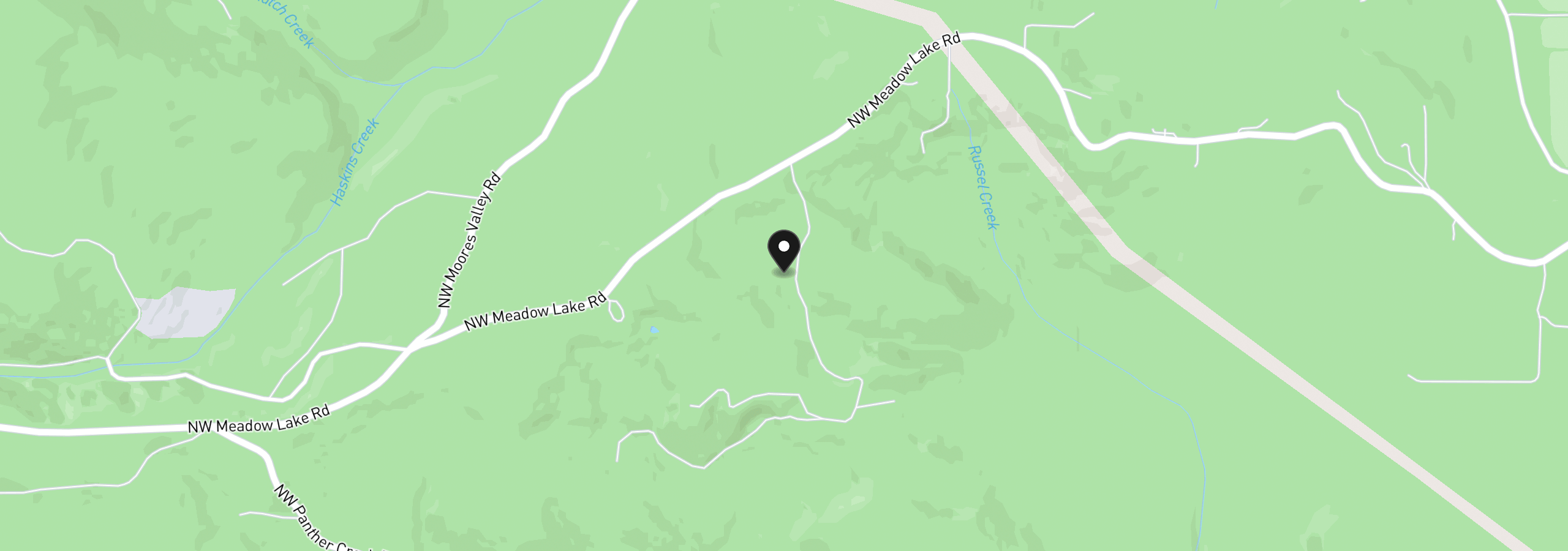 Map showing the location of 00 Meadow Lake Rd, Carlton, OR 97111