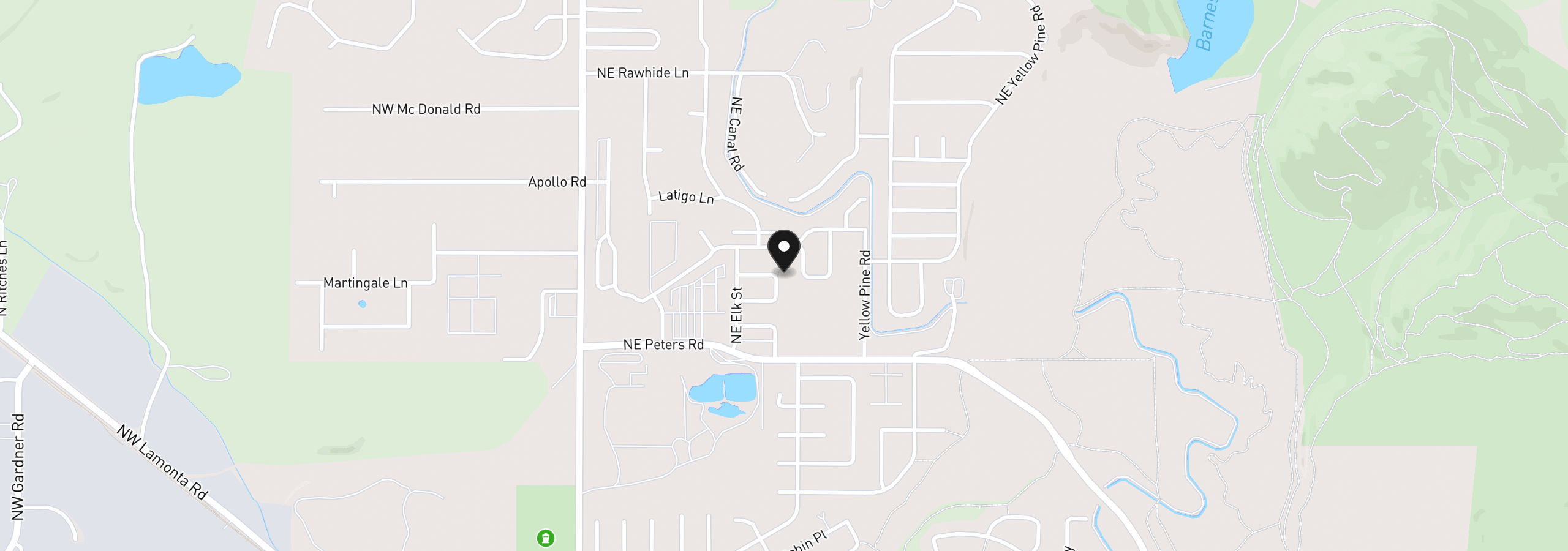 Map showing the location of 648 NE Cougar Loop, Prineville, OR 97754
