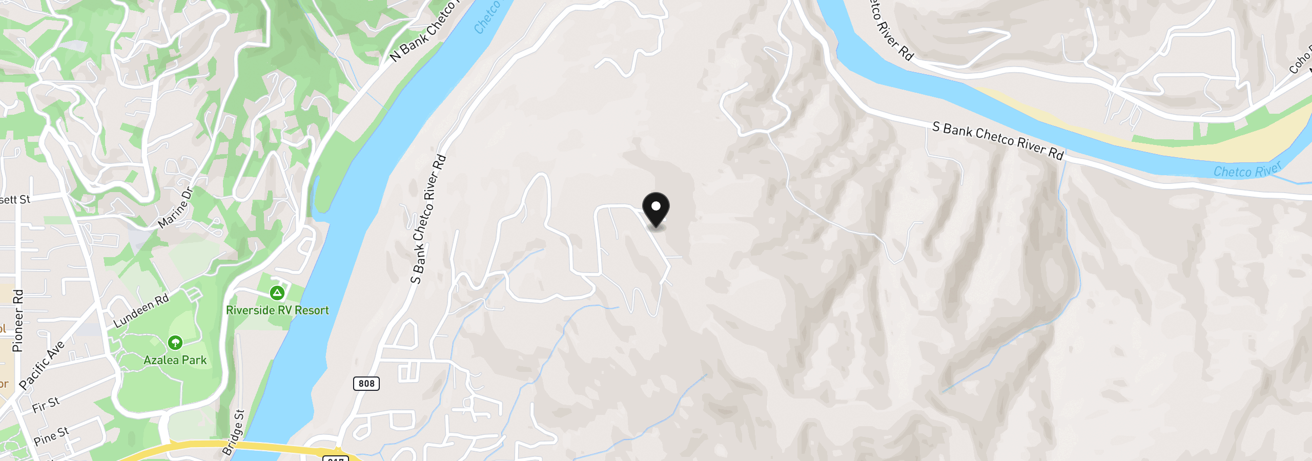 Map showing the location of 98034 Crown Terrace Rd, Brookings, OR 97415