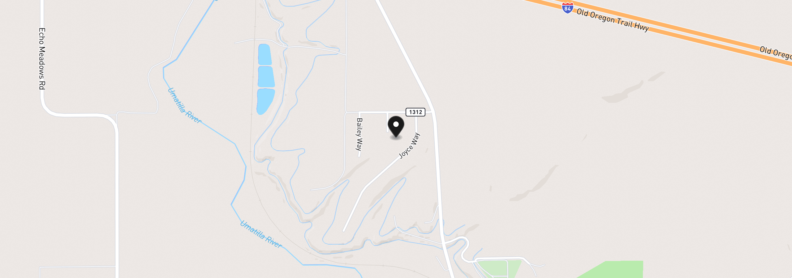 Map showing the location of 000 Cutter Way, Echo, OR 97826