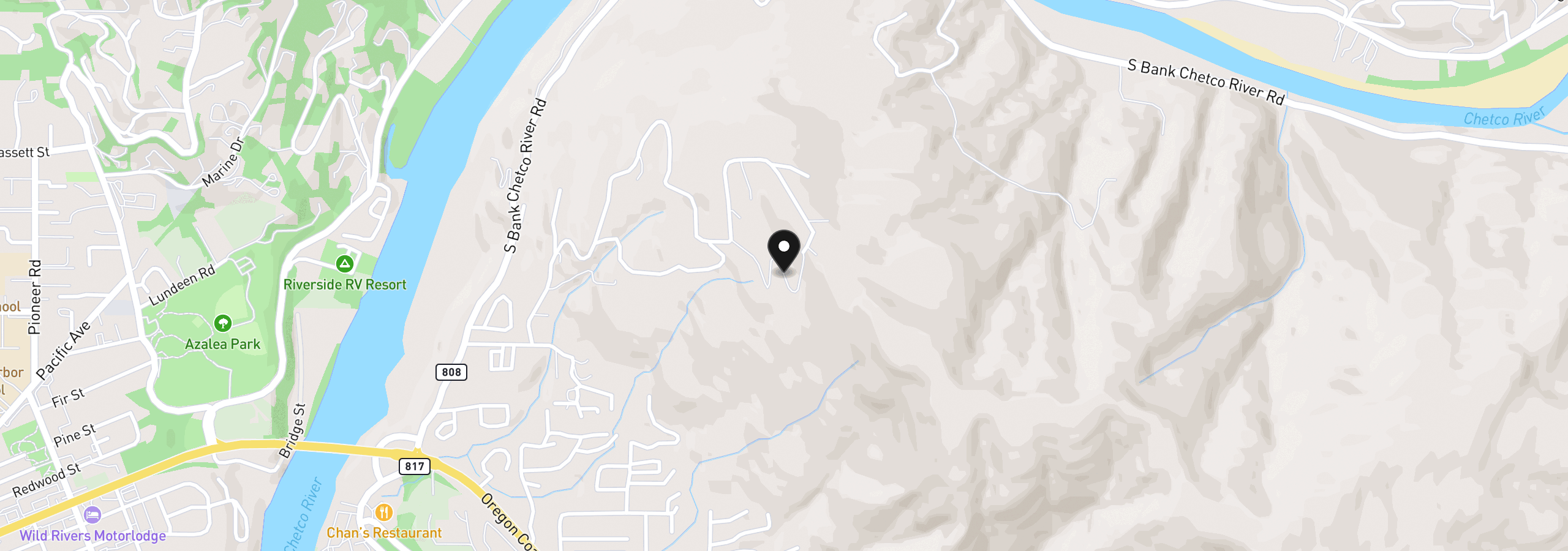 Map showing the location of Dale Ct 2, Brookings, OR 97415