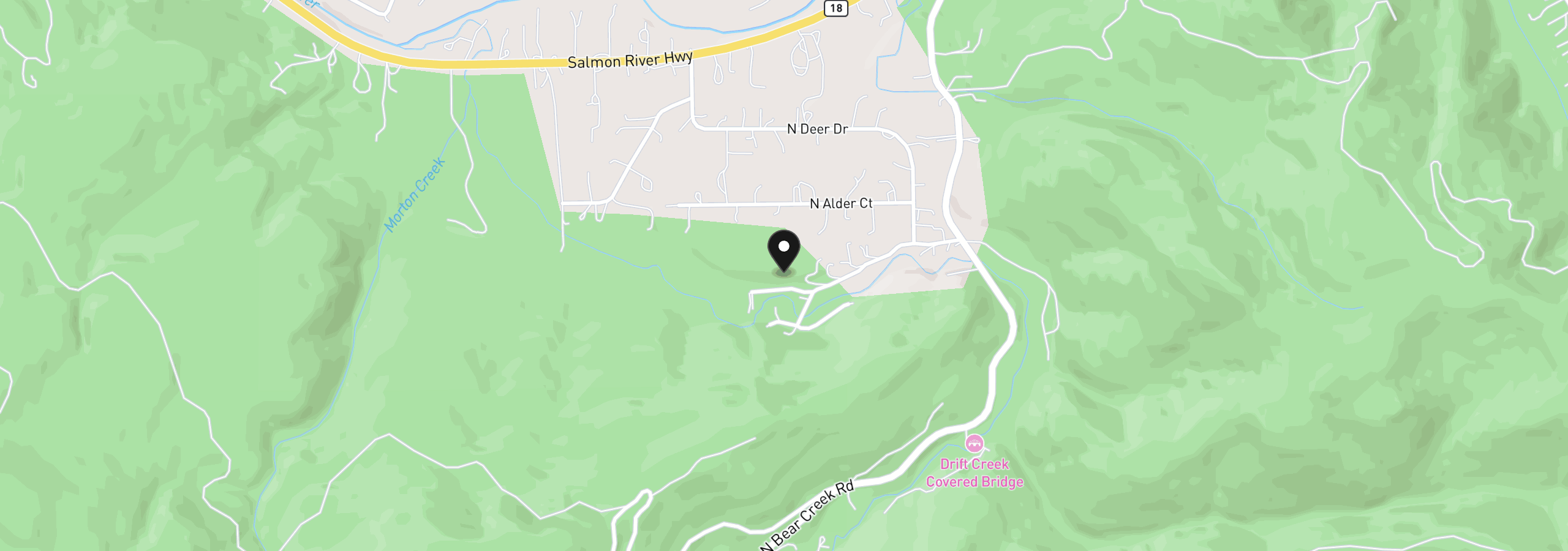 Map showing the location of N Stockton Rd Tl 2600, Otis, OR 97368