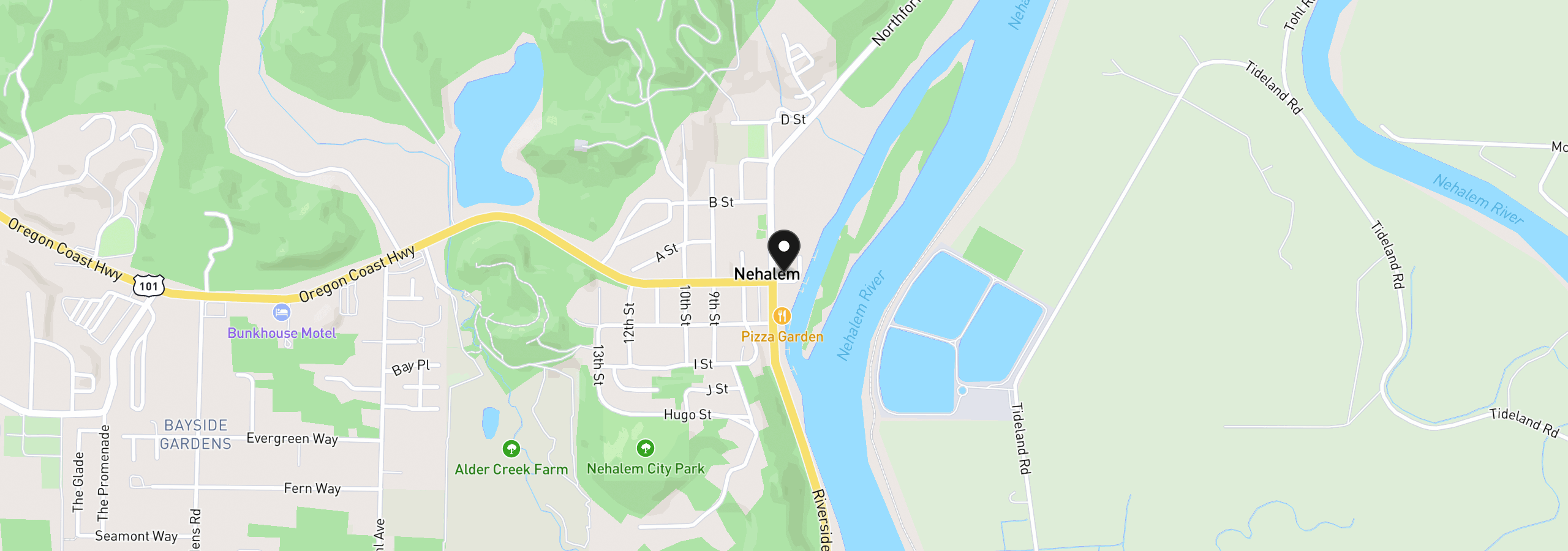 Map showing the location of 36005 7th St, Nehalem, OR 97131