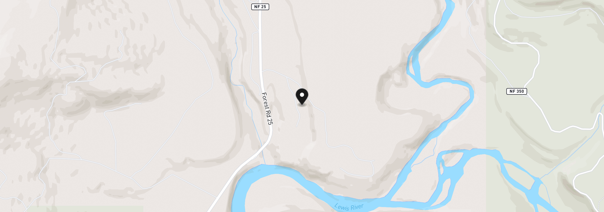 Map showing the location of Lahar Ln 8, Cougar, Wa 98616