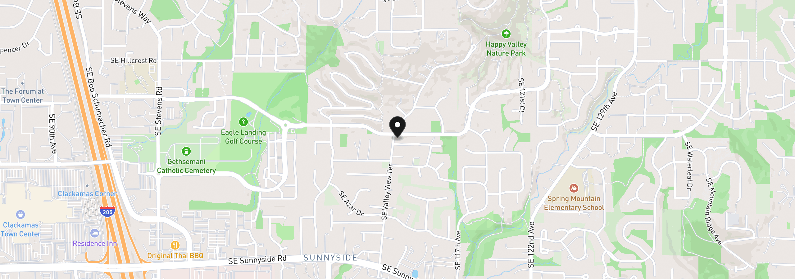 Map showing the location of 11301 SE Cascade View Dr, Happy Valley, OR 97086