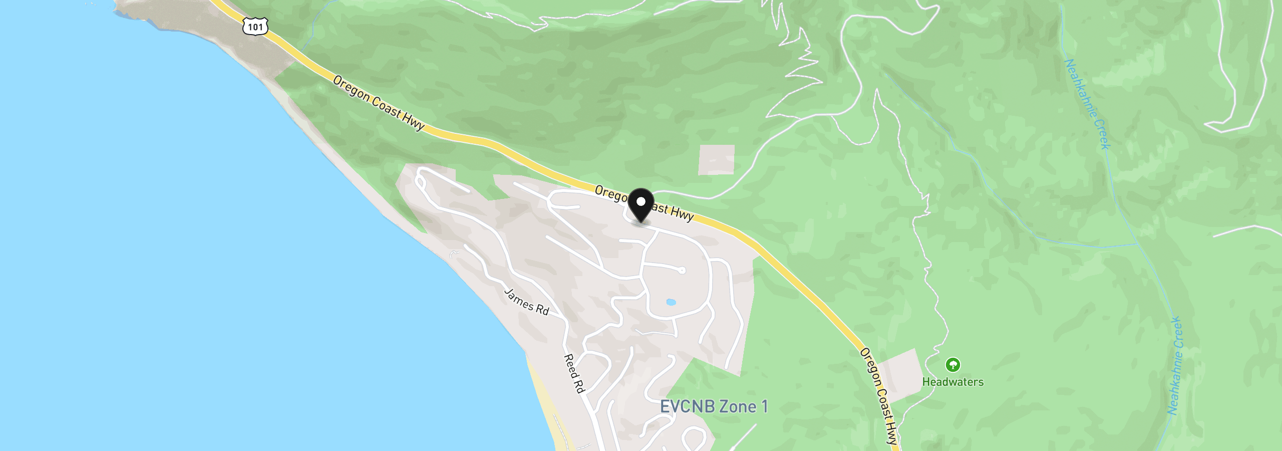 Map showing the location of 38595 Meadow Loop, Manzanita, OR 97130