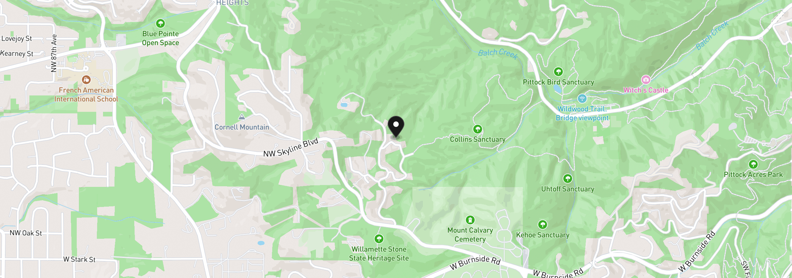 Map showing the location of 6371 NW Winston Dr, Portland, OR 97210