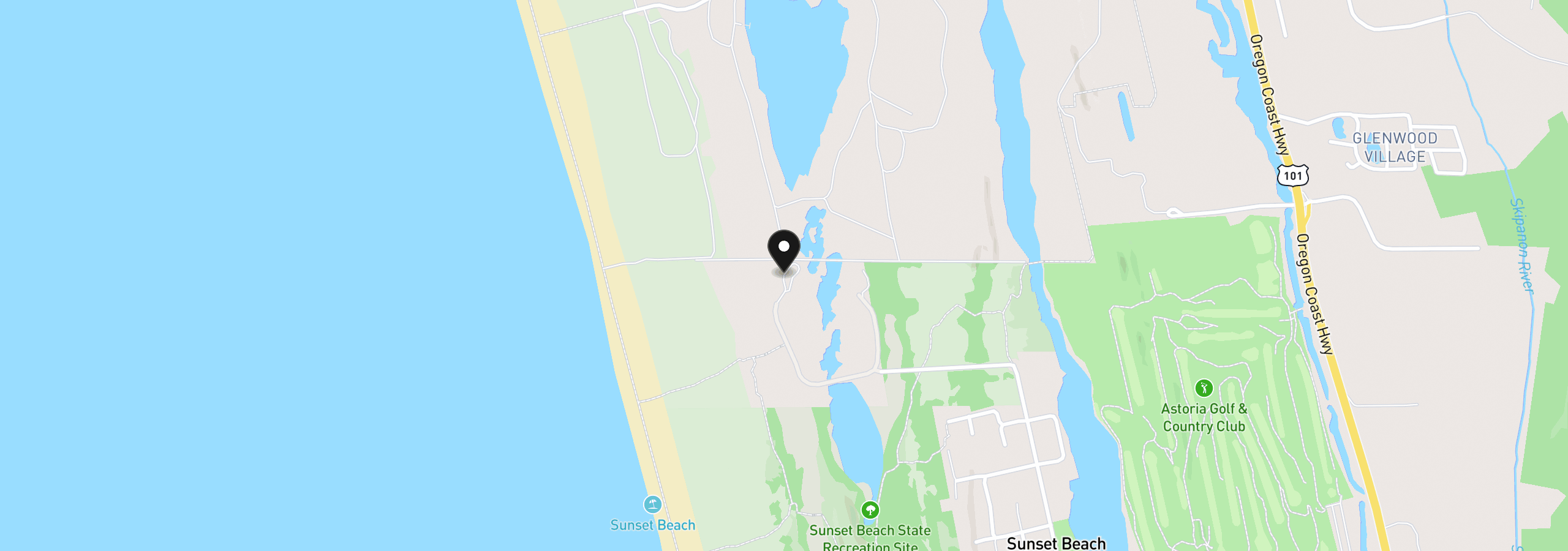 Map showing the location of Pacific Bellevue Ln 7, Warrenton, OR 97146