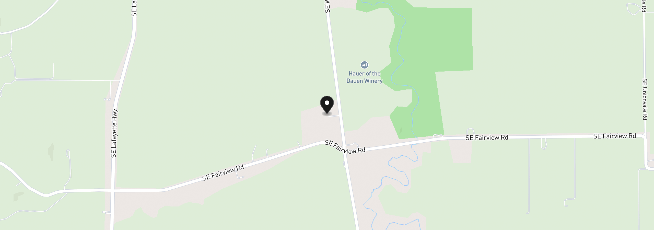 Map showing the location of 17630 SE Webfoot Rd, Dayton, OR 97114