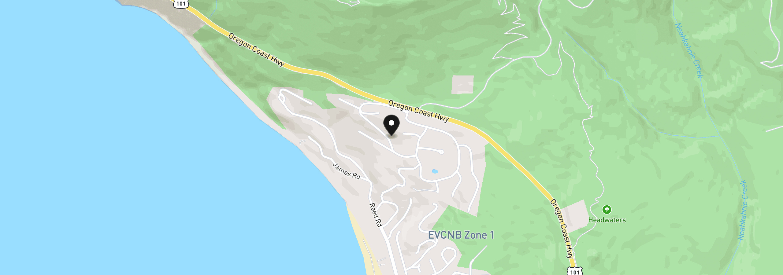 Map showing the location of 7960 Sunset Dr, Nehalem, OR 97131