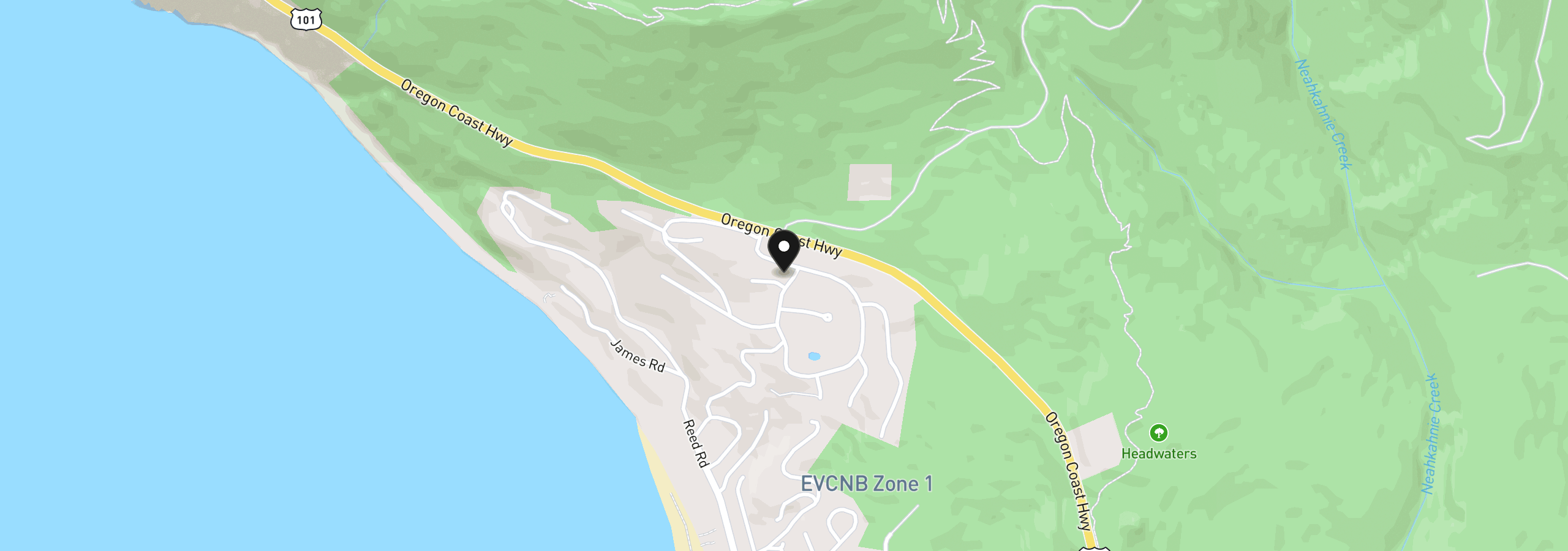 Map showing the location of Meadow Loop 11, Manzanita, OR 97130