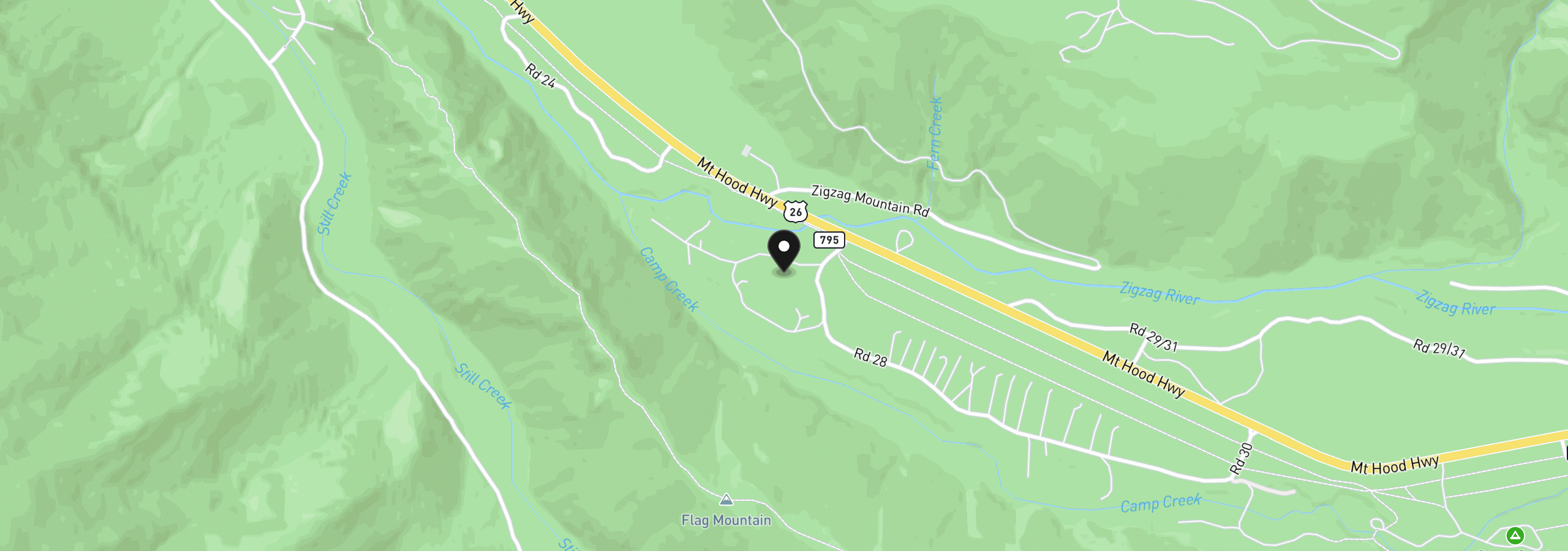 Map showing the location of 75192 E Rd 28a Lot 5, Rhododendron, OR 97049