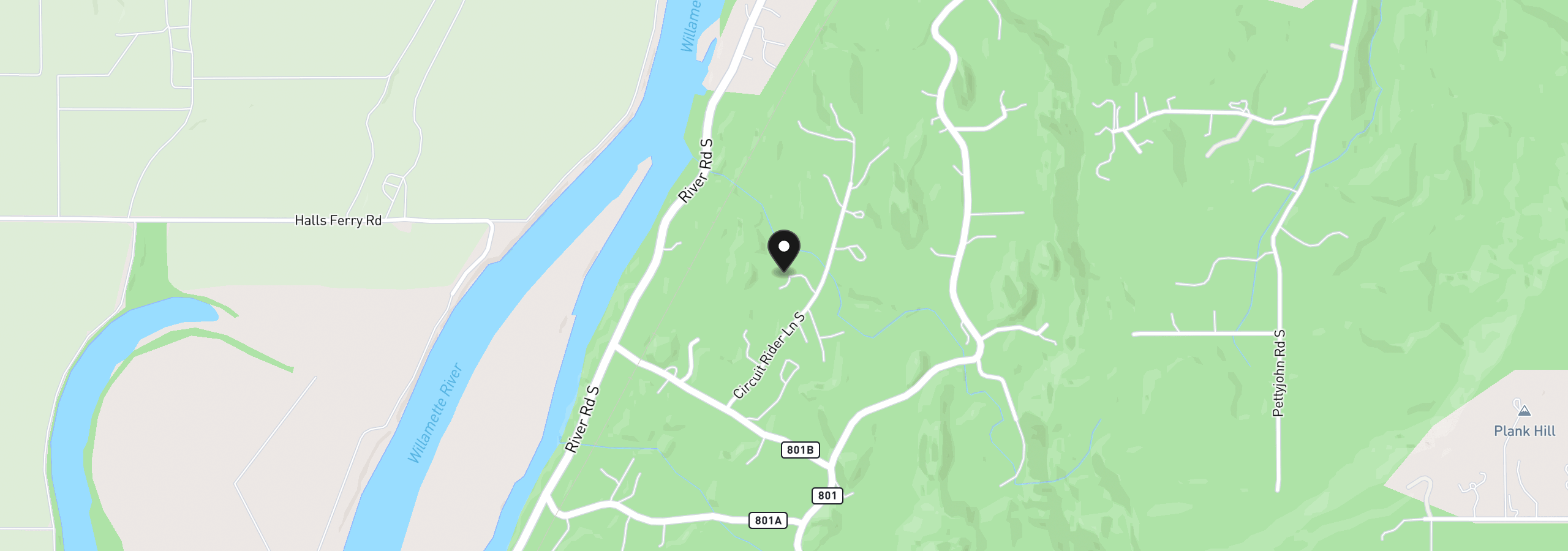 Map showing the location of 4859 Circuit Rider Ln, Salem, OR 97302
