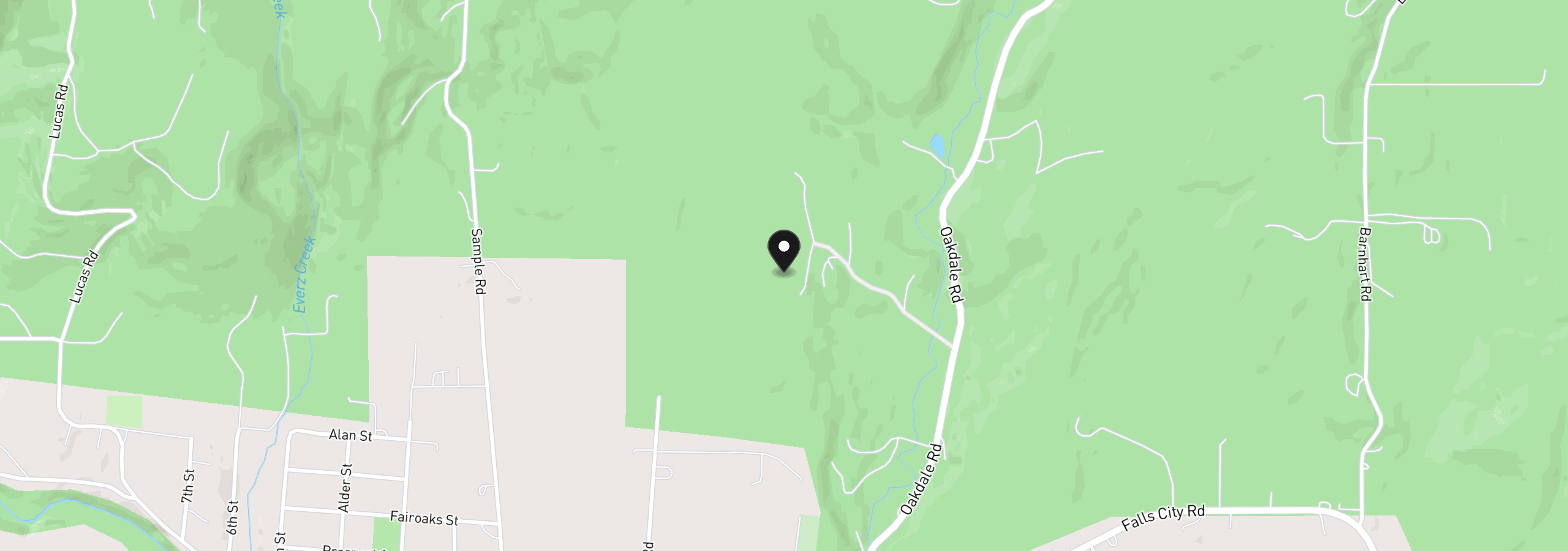 Map showing the location of 18940 Canyon View Ln, Dallas, OR 97338