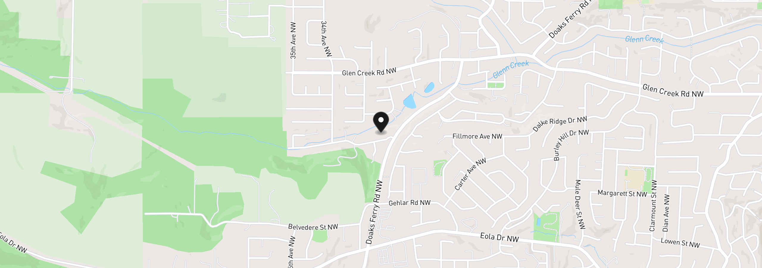 Map showing the location of 3187 NW Hidden Valley Dr, Salem, OR 97304