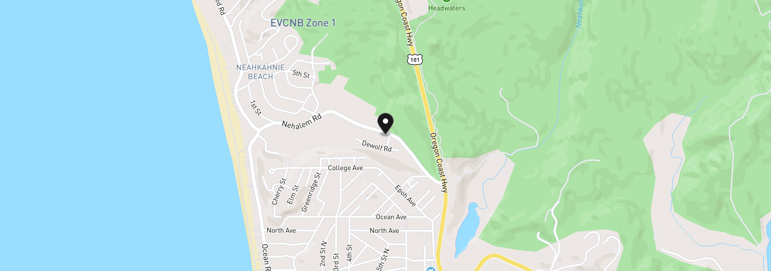 Map showing the location of 37130 Olive Way, Manzanita, OR 97130