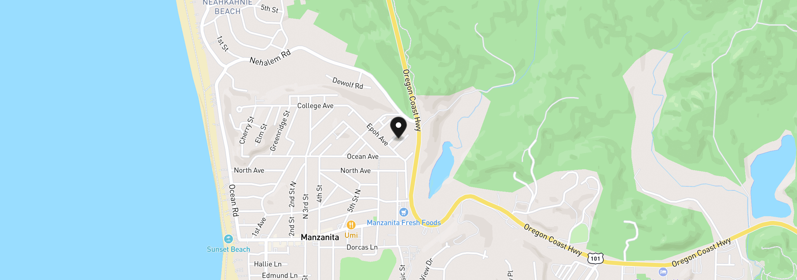 Map showing the location of 18th St Vl #6, Manzanita, OR 97130