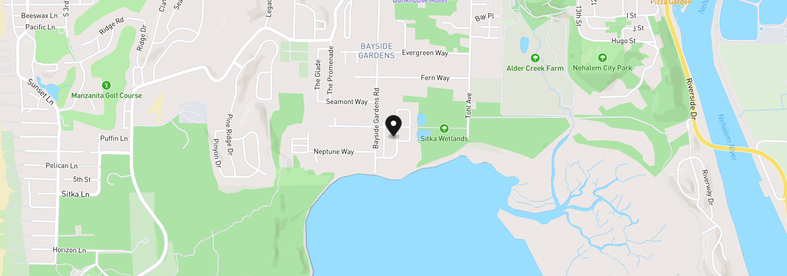 Map showing the location of Pintail 34, Nehalem, OR 97131