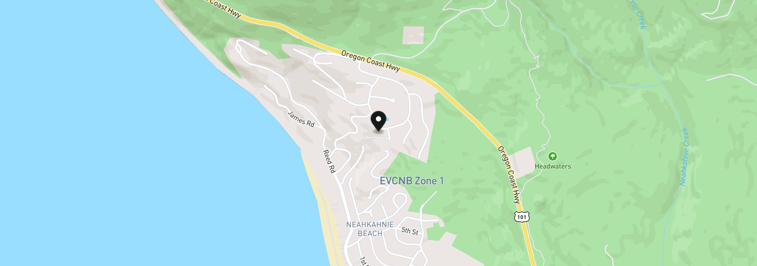 Map showing the location of 38435 Meadow Loop, Manzanita, OR 97130