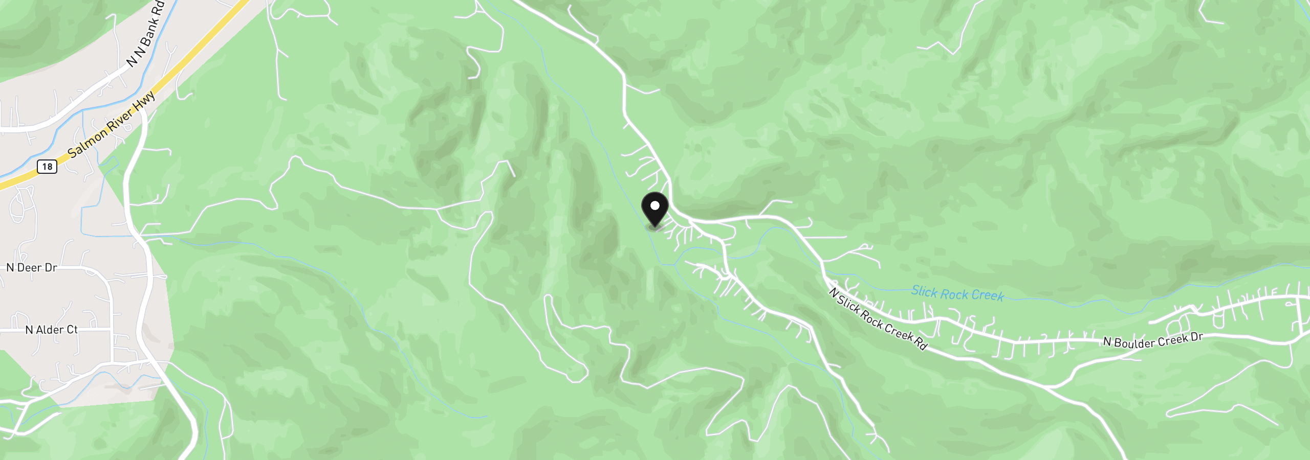 Map showing the location of 30 N New Bridge Rd, Otis, OR 97368