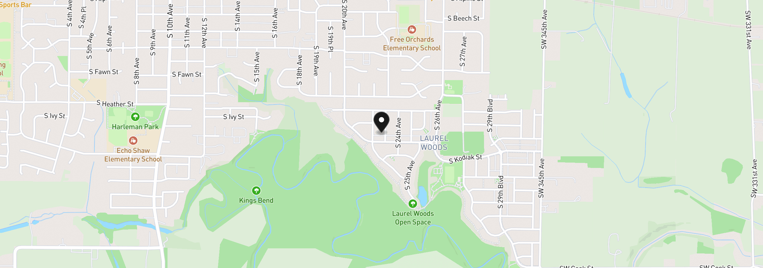 Map showing the location of 859 S 23rd Ave, Cornelius, OR 97113