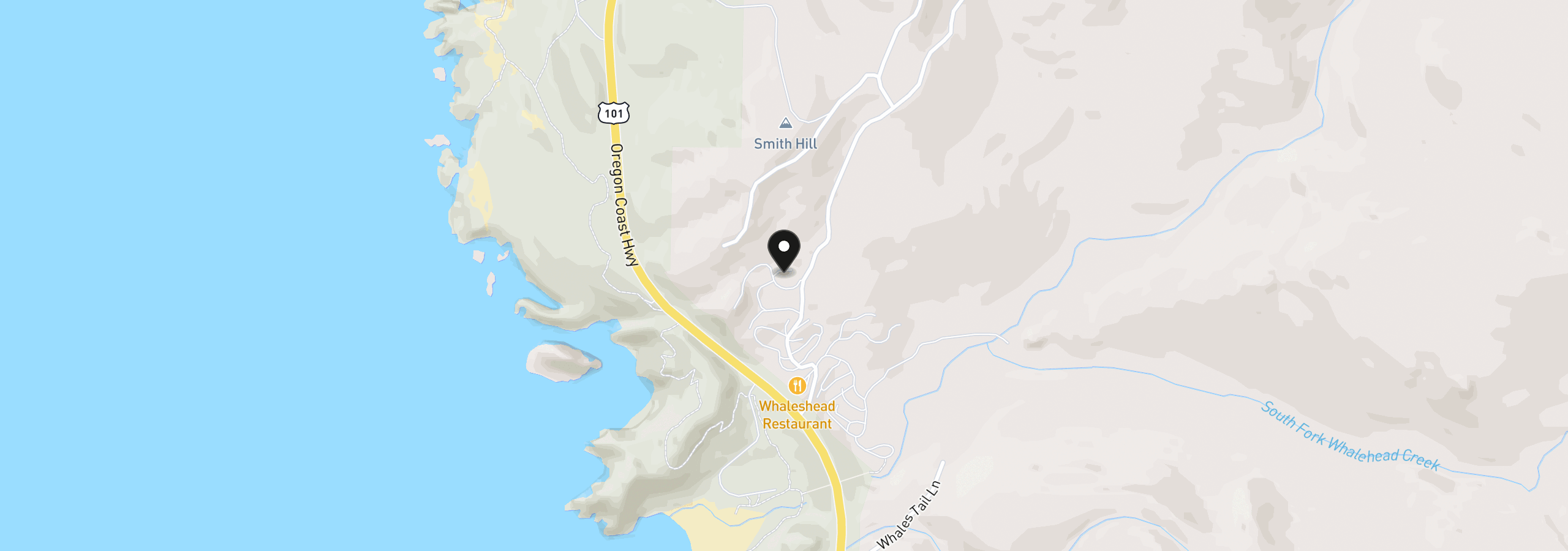 Map showing the location of 19921 Whaleshead Rd U25, Brookings, OR 97415