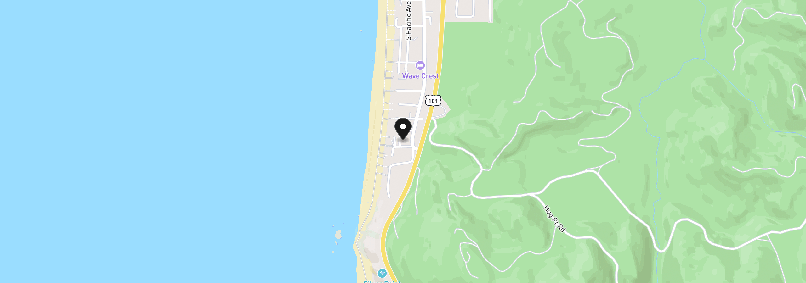 Map showing the location of 4463 Pacific, Cannon Beach, OR 97110
