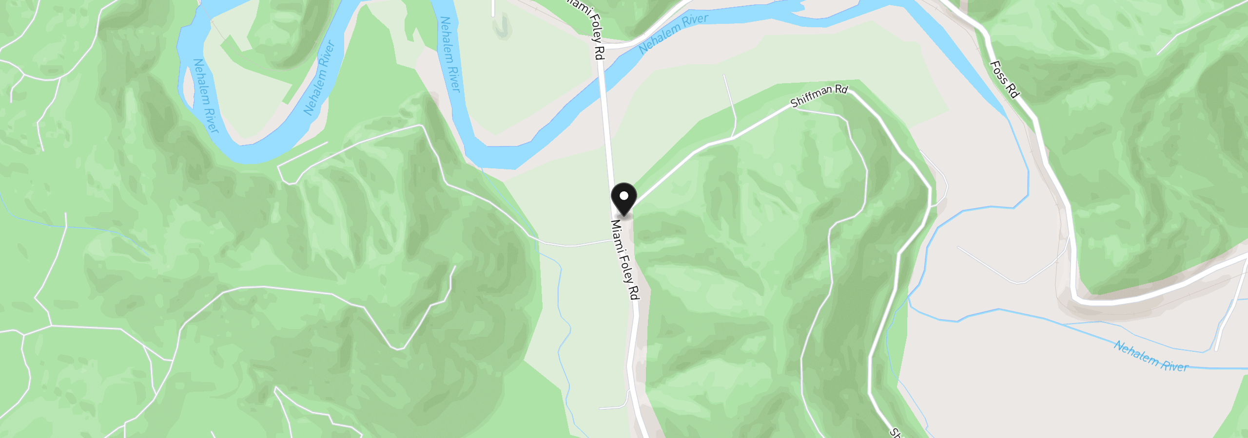 Map showing the location of 33100 Shiffman Rd, Nehalem, OR 97131