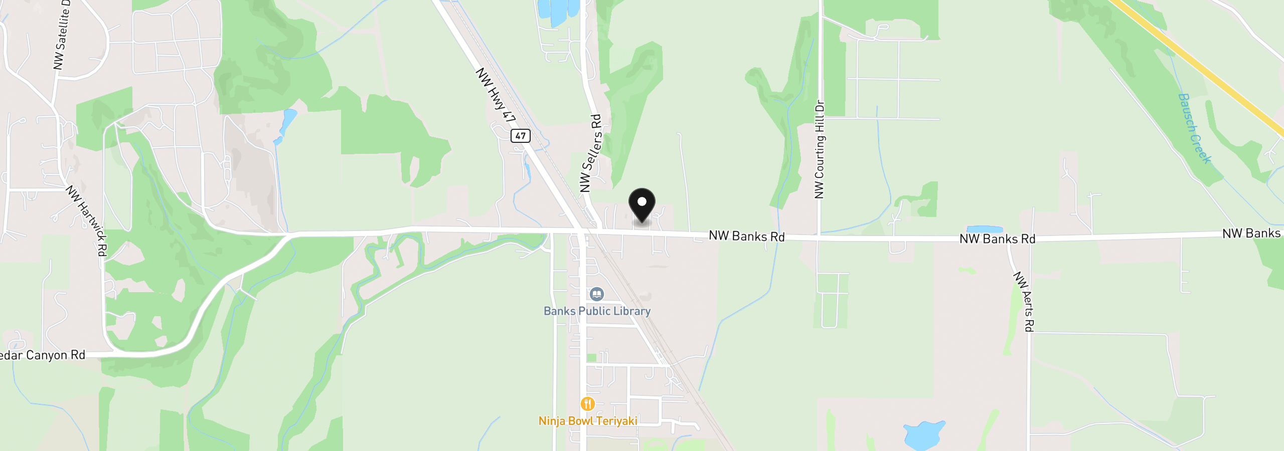 Map showing the location of 42211 NW Banks Rd, Banks, OR 97106