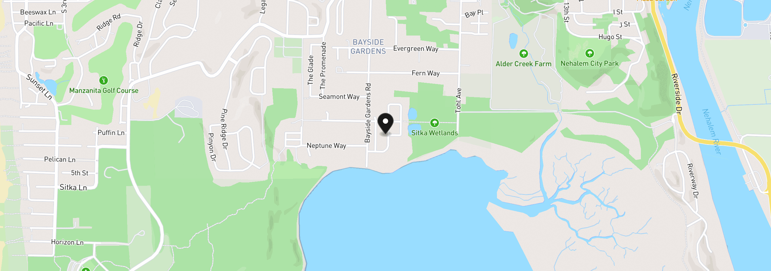Map showing the location of Pintail 35, Nehalem, OR 97131