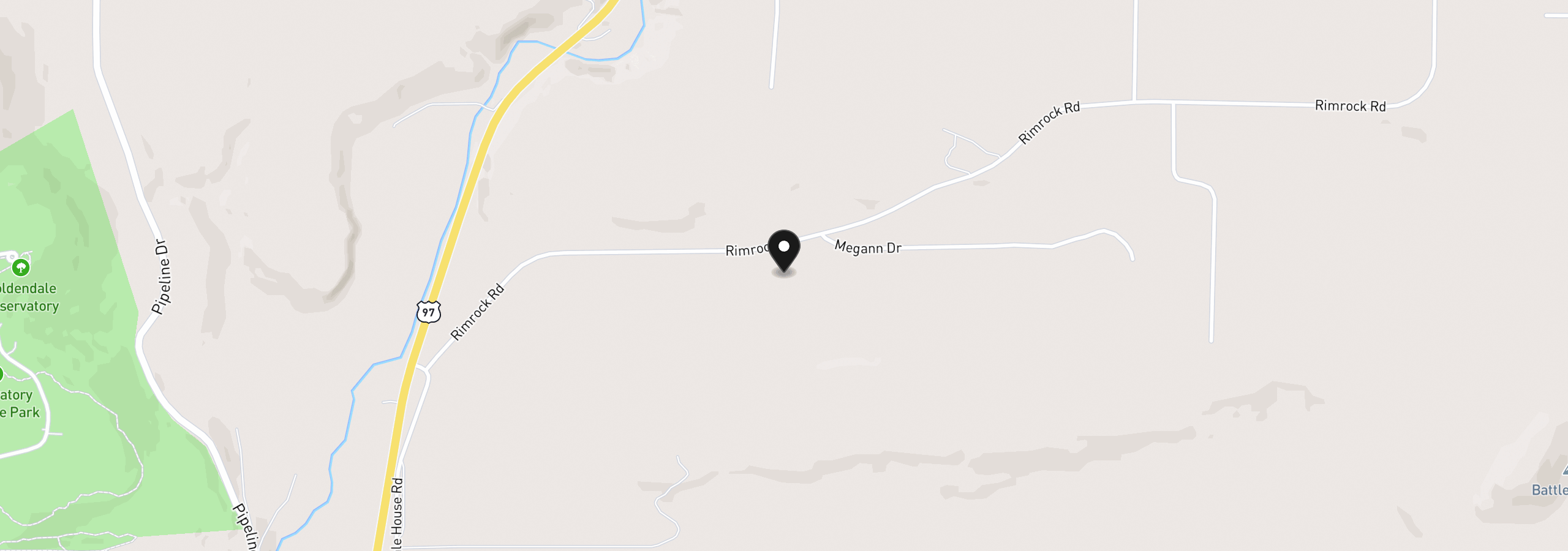 Map showing the location of Us Hwy 97, Goldendale, Wa 98620