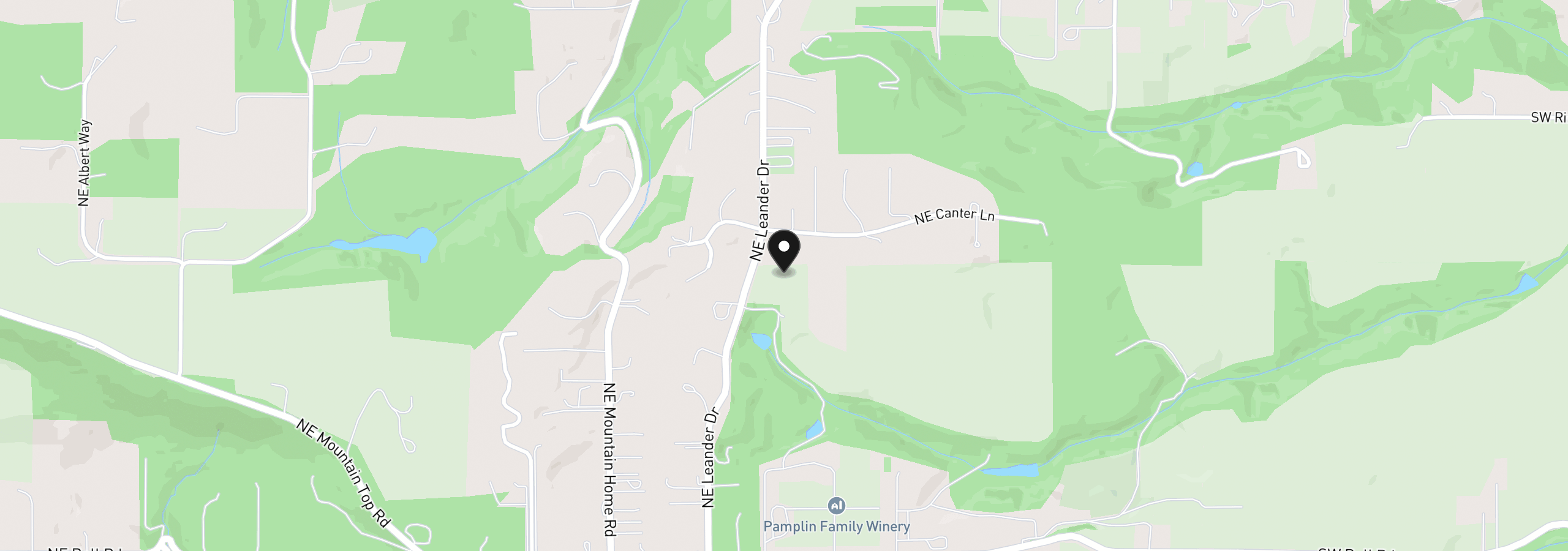 Map showing the location of NE Leander Lot B, Sherwood, OR 97140