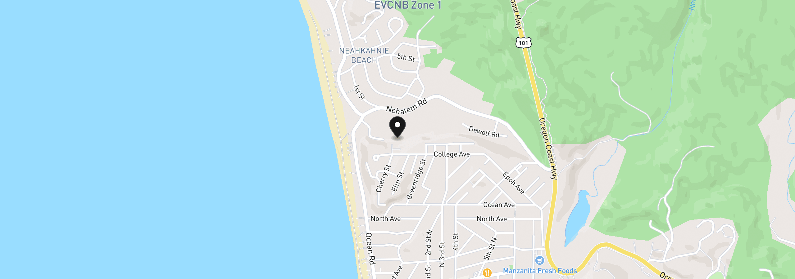 Map showing the location of Tl-8819 (Cherry St), Manzanita, OR 97130