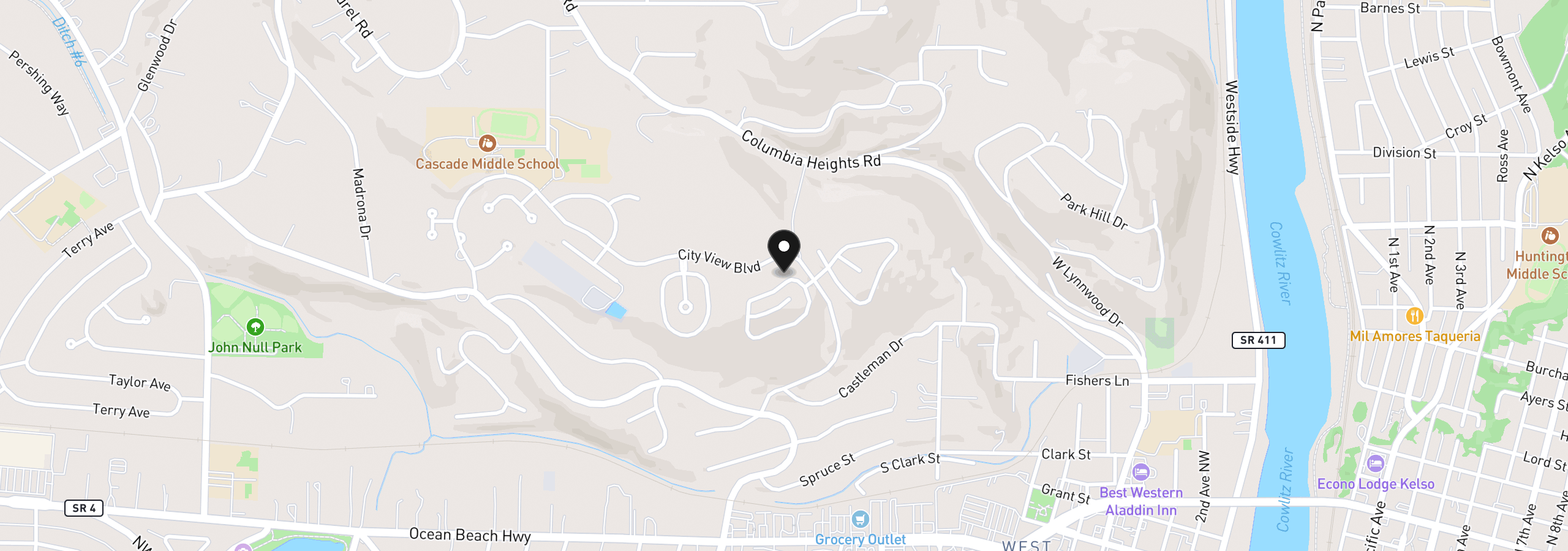 Map showing the location of 2375 Trillium Hts, Longview, Wa 98632