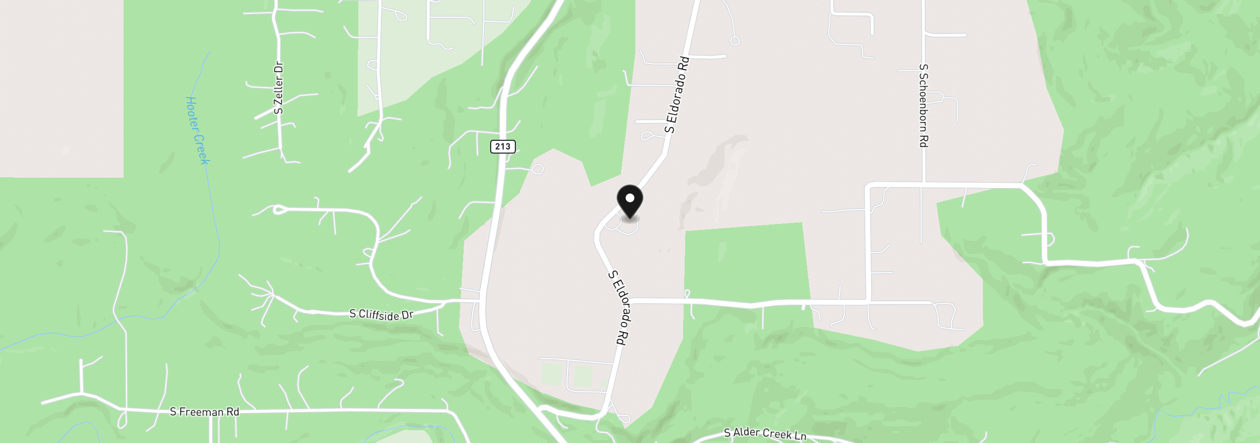 Map showing the location of 25590 S Eldorado Rd, Mulino, OR 97042