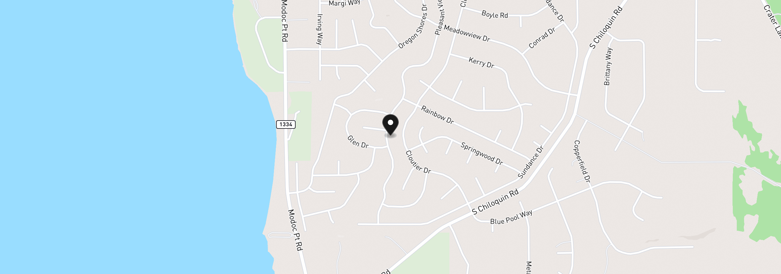 Map showing the location of Pleasant View 8, Chiloquin, OR 97624