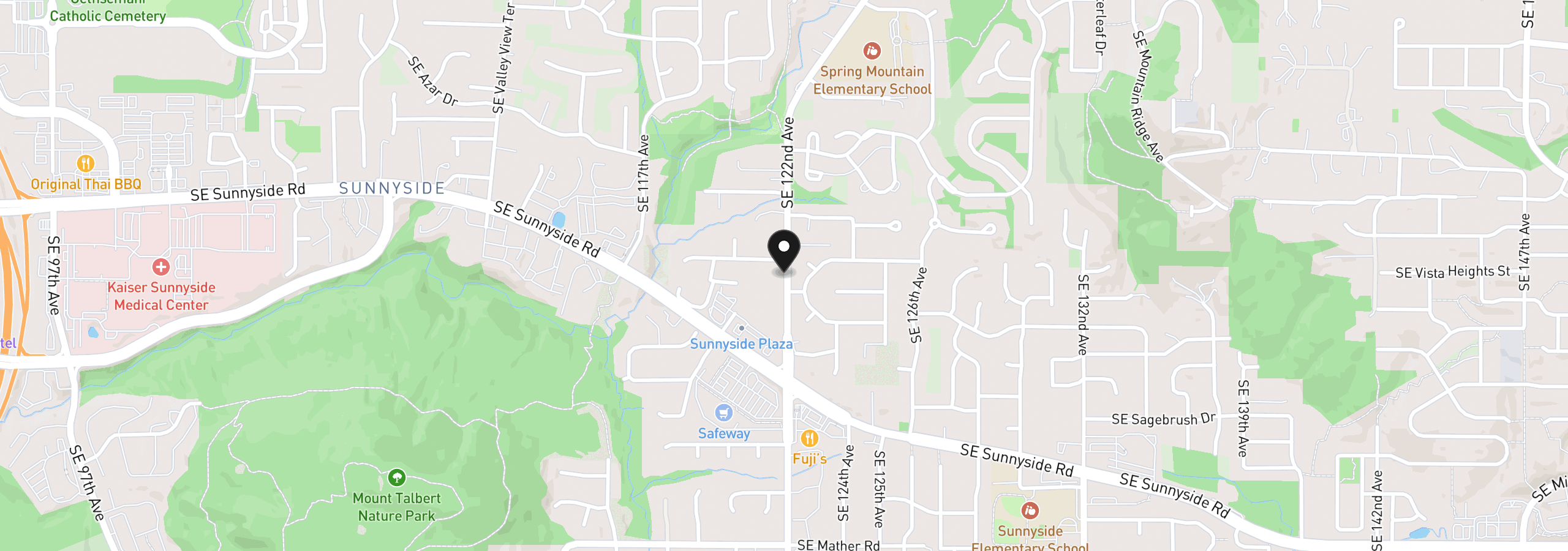 Map showing the location of Shady Meadow Ct, Happy Valley, OR 97086