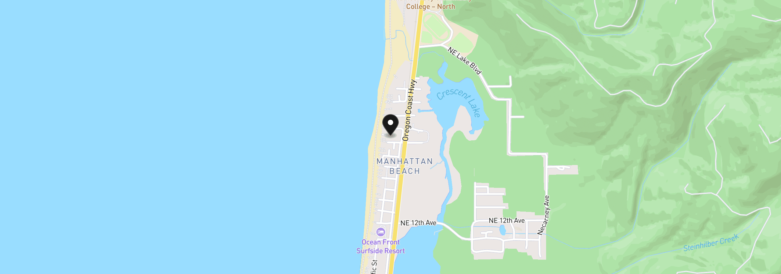 Map showing the location of 1920 N The Strand, Rockaway Beach, OR 97136