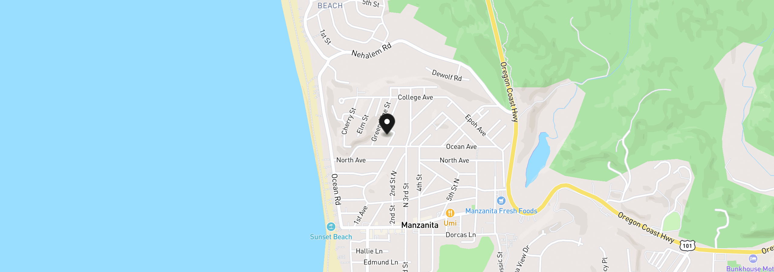 Map showing the location of 771 Ironwood, Manzanita, OR 97130