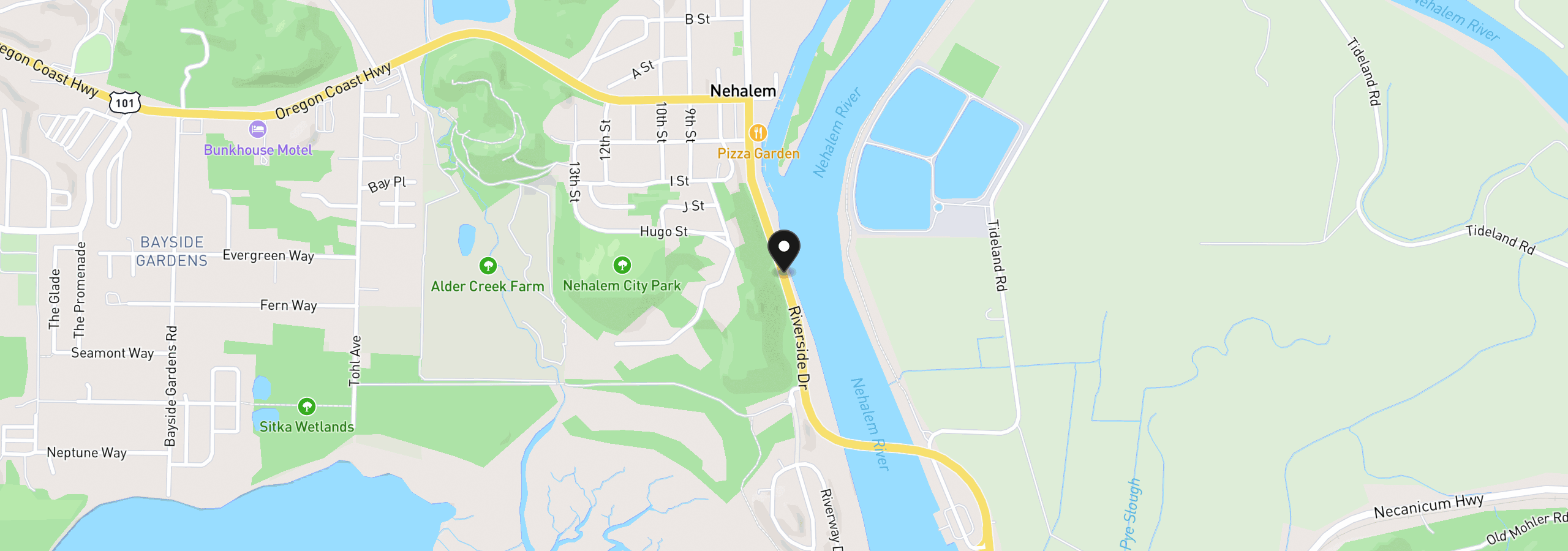 Map showing the location of 35285 N Hwy 101, Nehalem, OR 97131