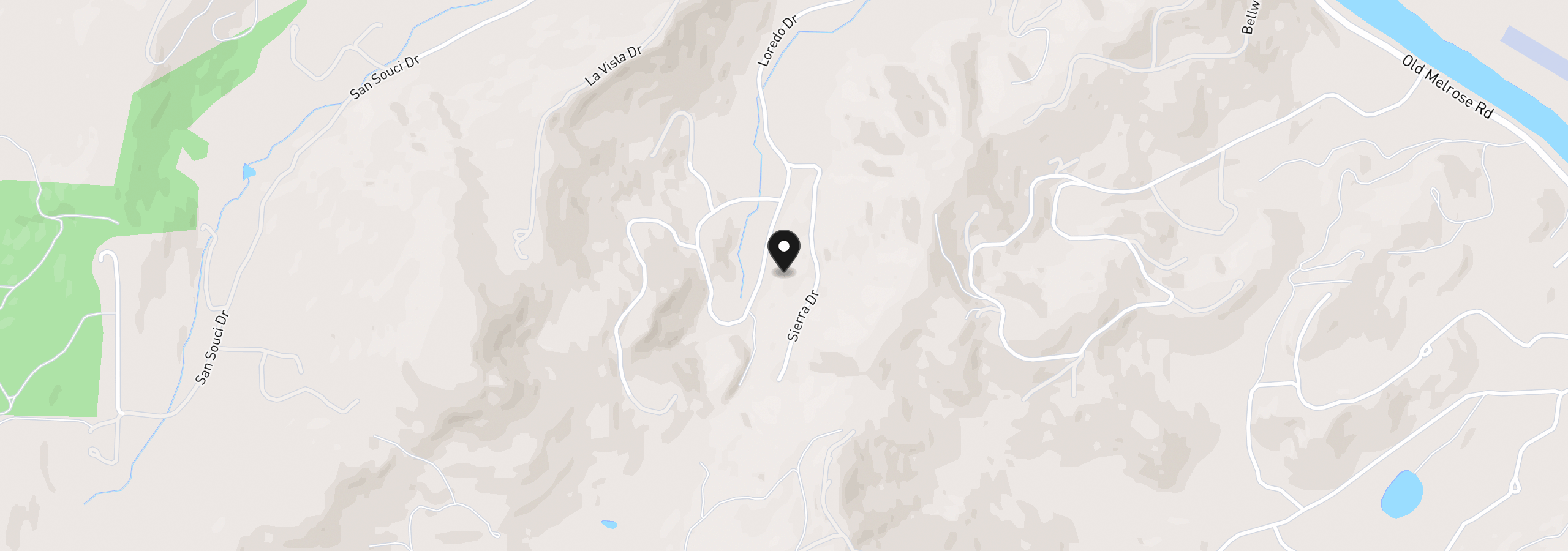 Map showing the location of 345 Sierra Dr, Roseburg, OR 97471