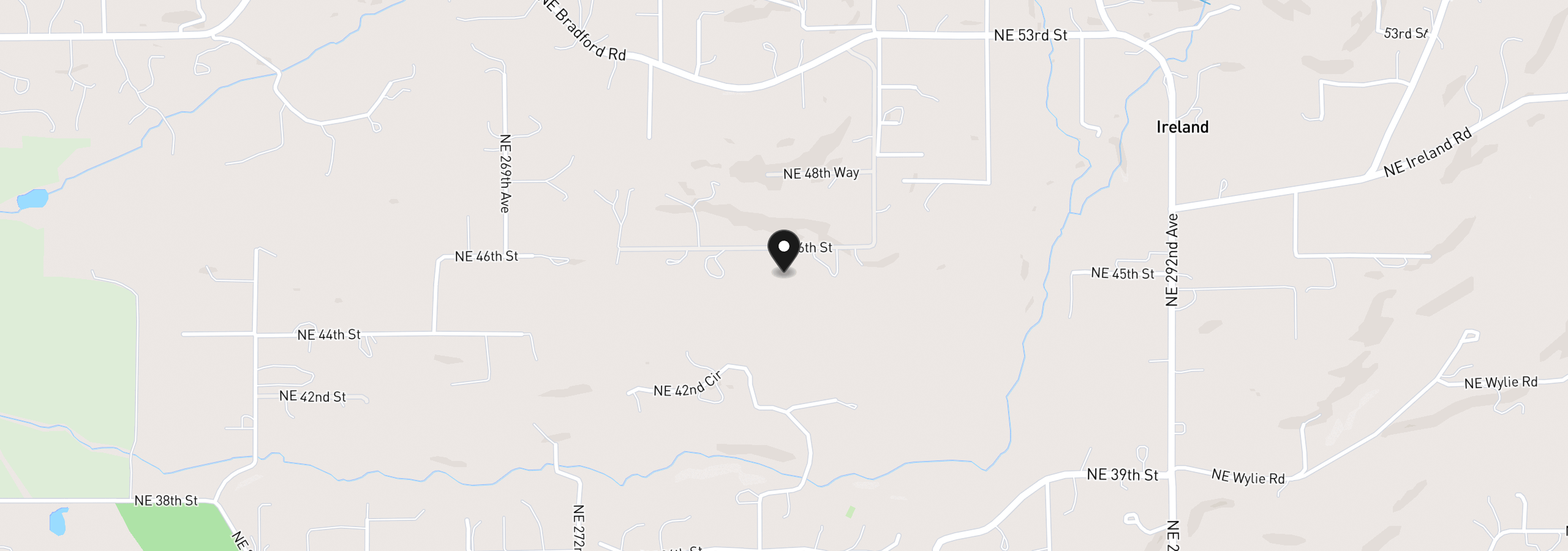 Map showing the location of 0 NE 46th St, Camas, Wa 98607