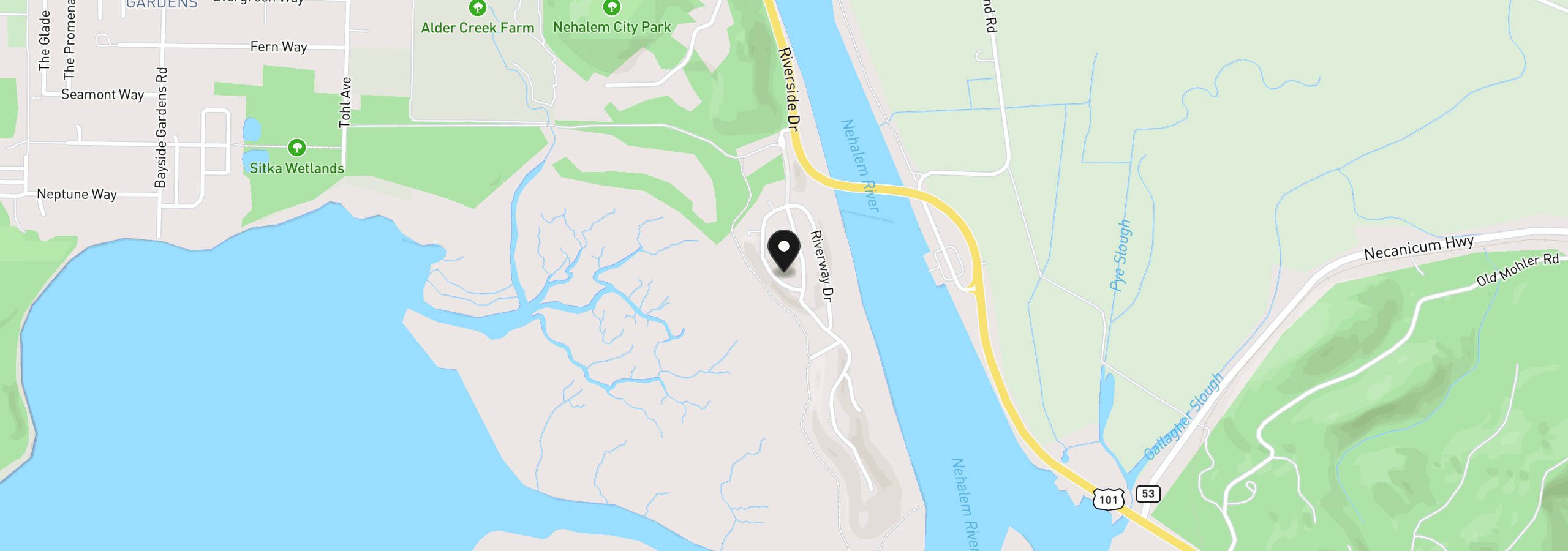 Map showing the location of Nehalem Point Lot36, Nehalem, OR 97131