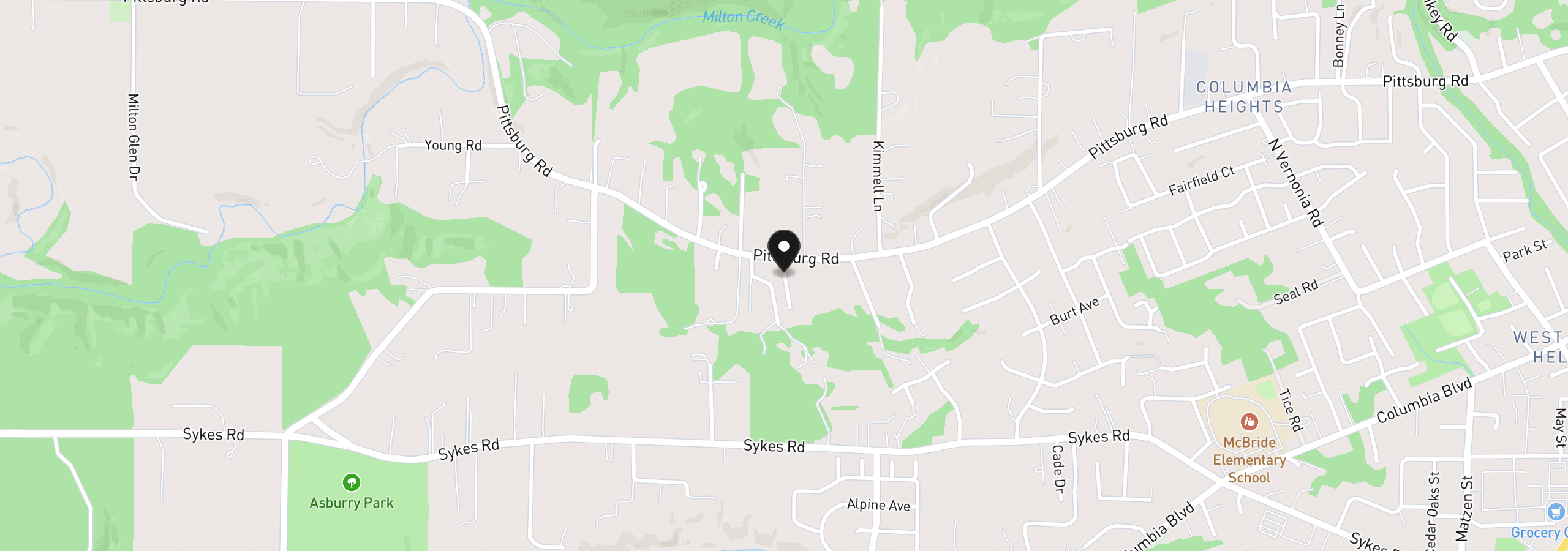Map showing the location of 34570 Pittsburg Rd, St. Helens, OR 97051