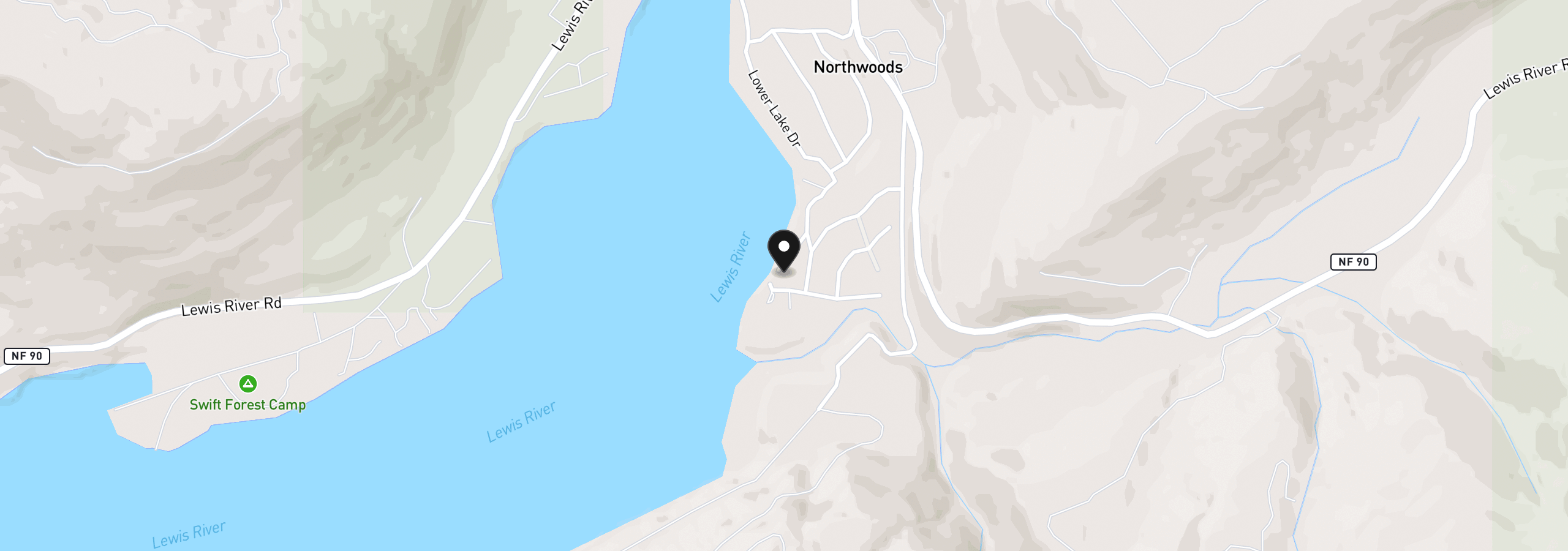 Map showing the location of 191 Northwoods Cabin, Cougar, Wa 98616