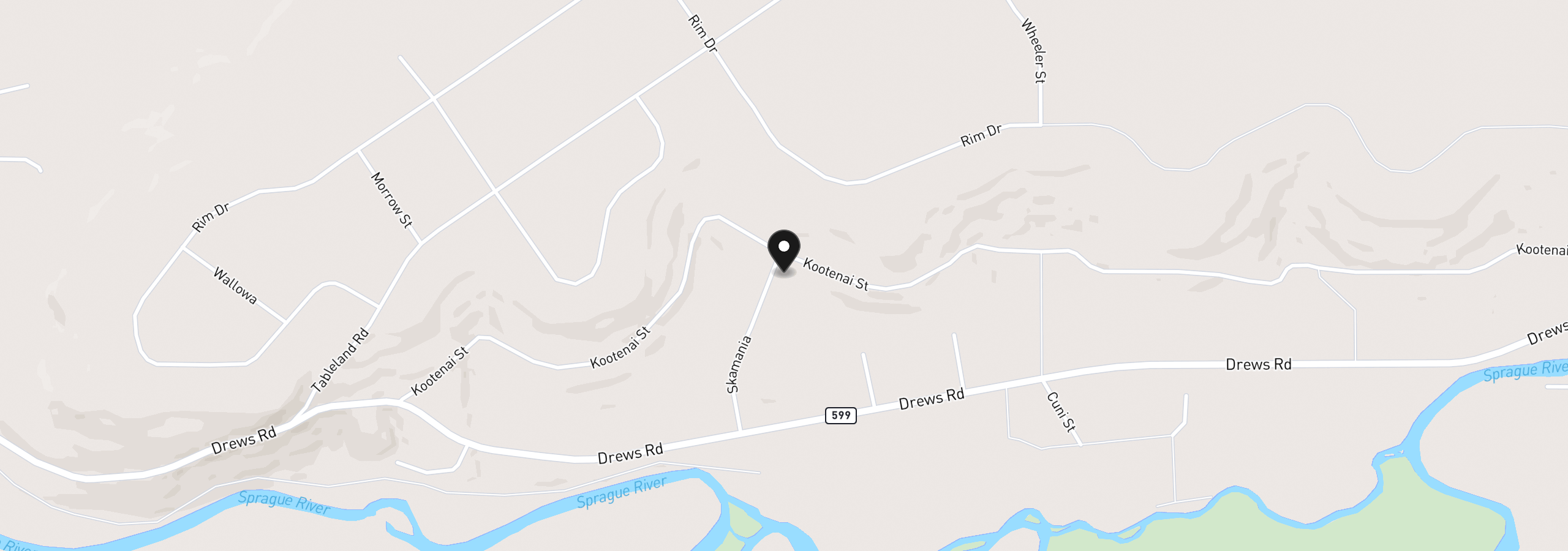 Map showing the location of Skamania Street 8, Chiloquin, OR 97624