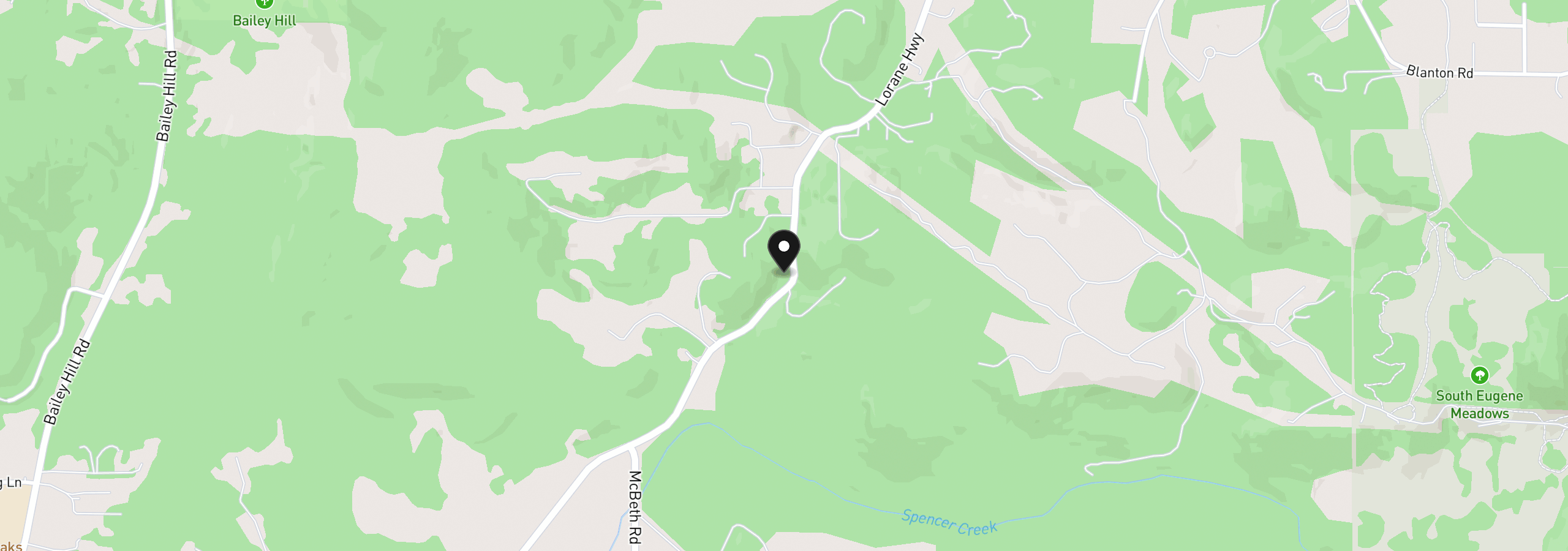 Map showing the location of 86134 Lorane Hwy, Eugene, OR 97405