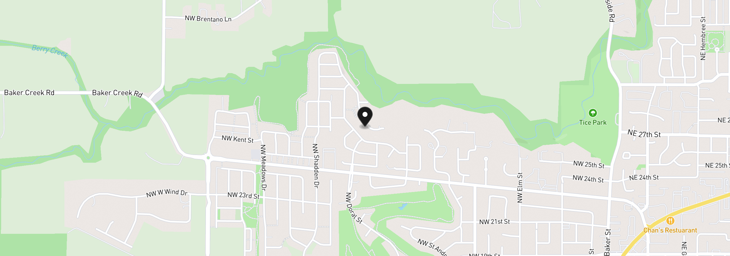 Map showing the location of 2769 NW Pinehurst Dr 08, McMinnville, OR 97128