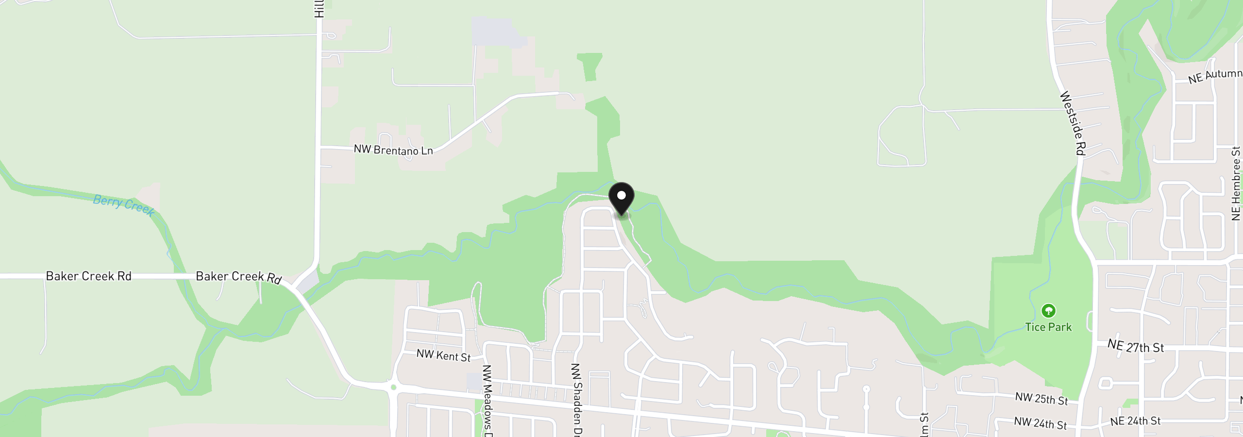 Map showing the location of 3192 NW Pinehurst Dr 76, McMinnville, OR 97128