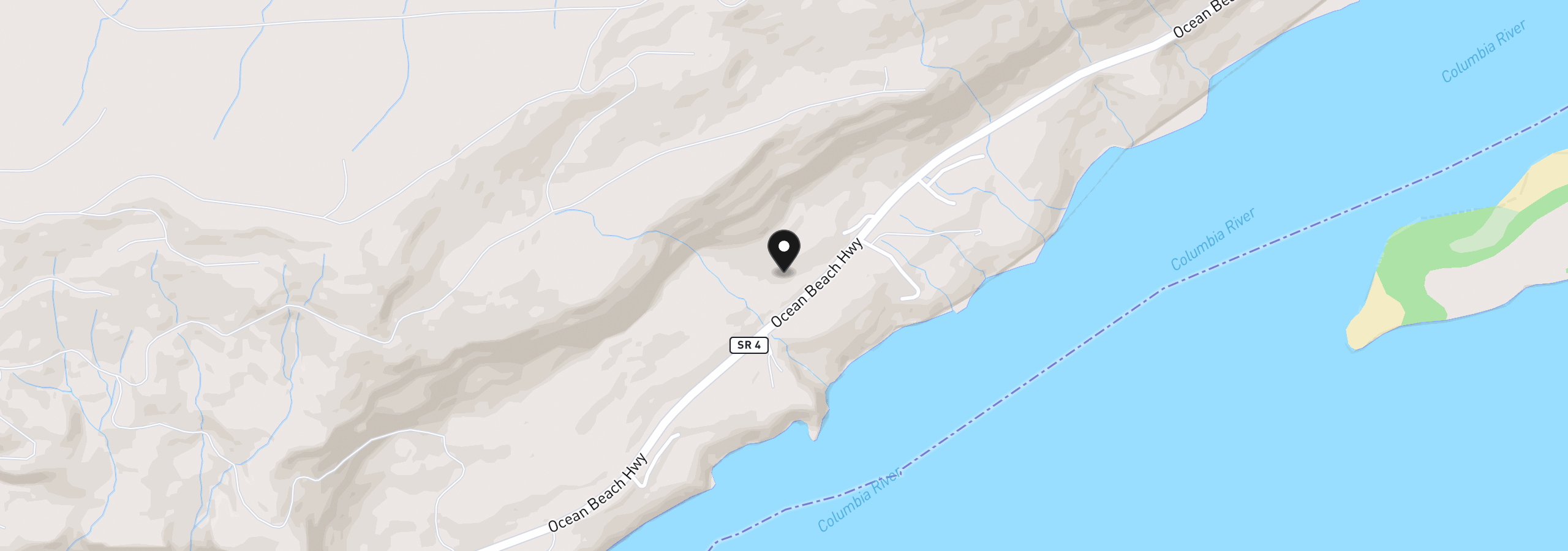 Map showing the location of 1663 E State Route 4, Cathlamet, Wa 98612